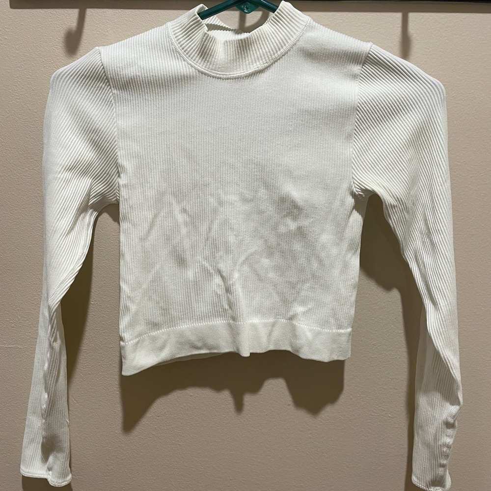 Urban Outfitters White Mock Neck Crop top